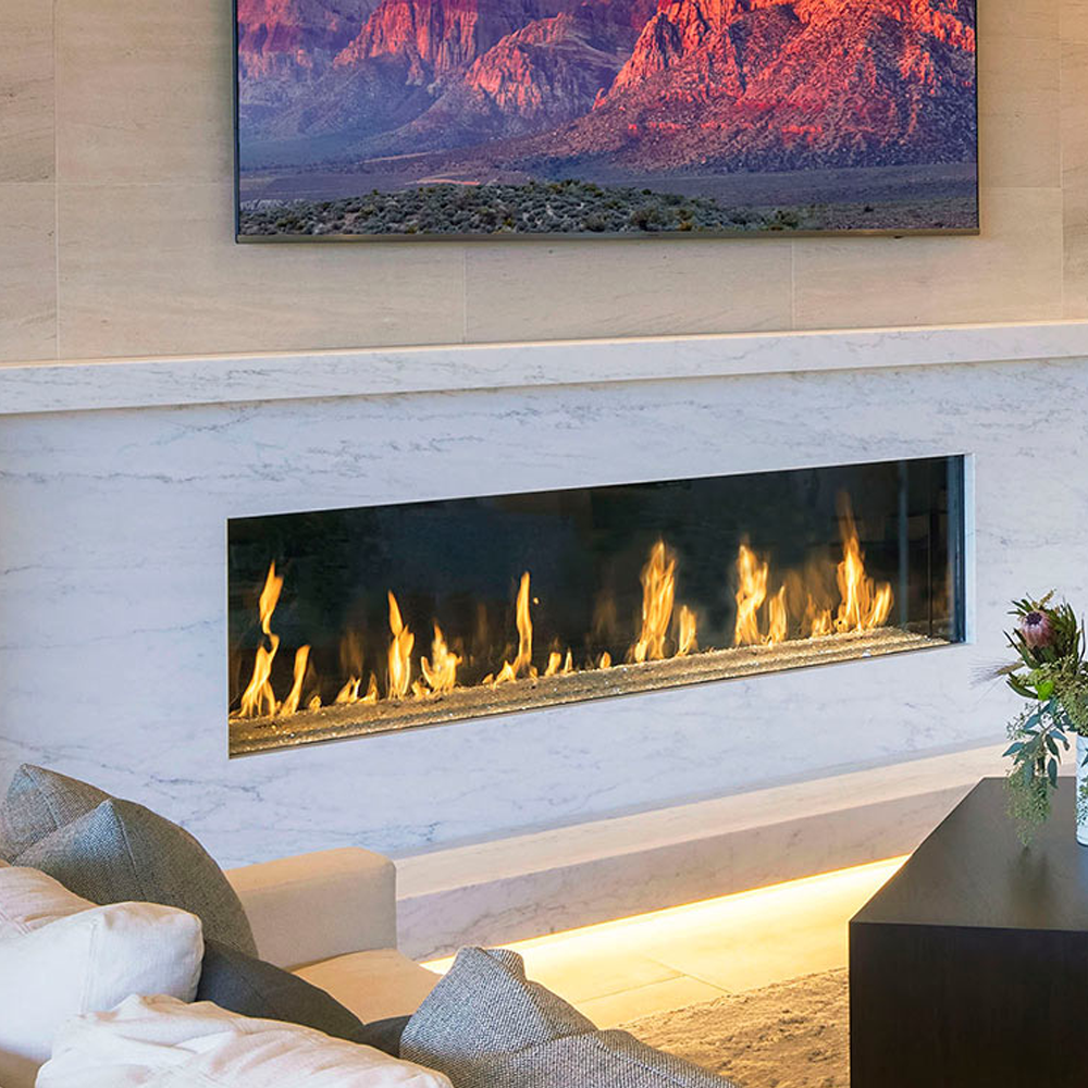 Single-Sided Linear Gas Fireplace